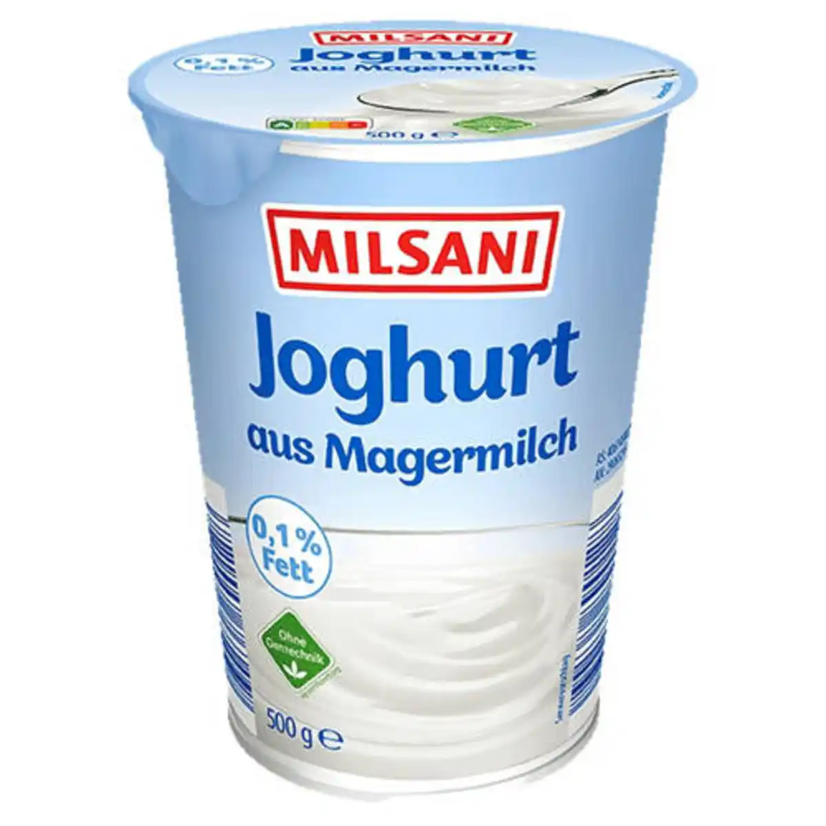 Bild 1 von MILSANI Joghurt mild aus Magermilch, 0,1 % Fett, 500 g