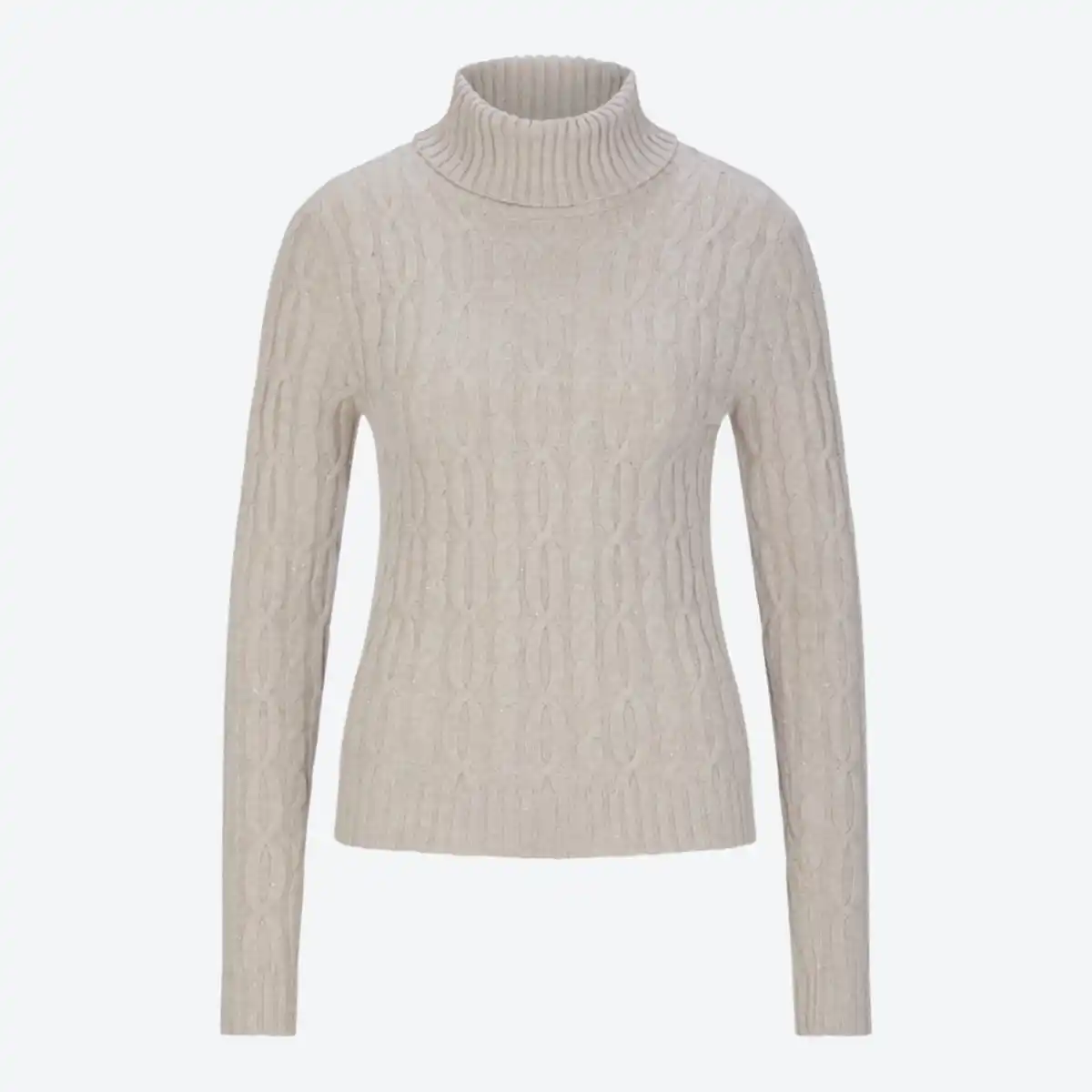 Bild 2 von Damen-Zopfstrickpullover mit Rollkragen