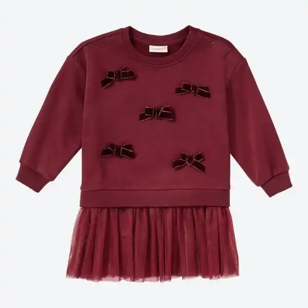 Bild 2 von Baby-Mädchen-Kleid mit Samt-Schleifen
