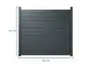 Bild 3 von Hardin 1fachgut Premium Aluminium-Sichtschutzzaun CORTINA - 1x Element + 2x Pfosten - Anthrazit