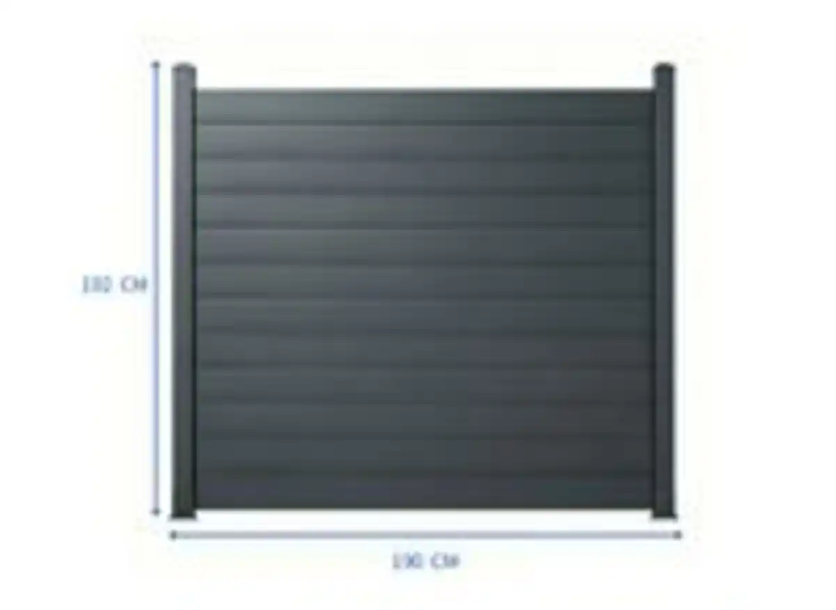 Bild 3 von Hardin 1fachgut Premium Aluminium-Sichtschutzzaun CORTINA - 1x Element + 2x Pfosten - Anthrazit