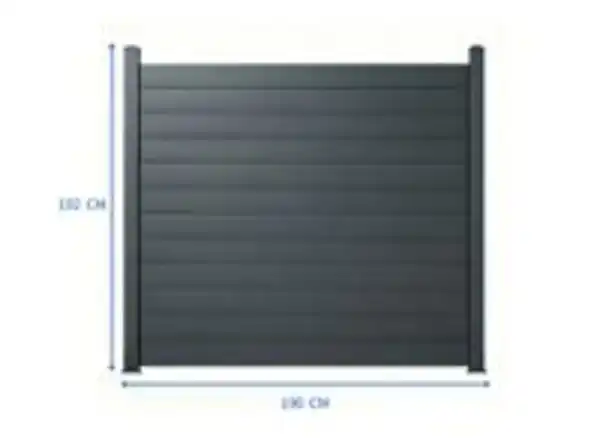Bild 3 von Hardin 1fachgut Premium Aluminium-Sichtschutzzaun CORTINA - 1x Element + 2x Pfosten - Anthrazit