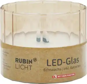 RUBIN LICHT RubinL LED Glas Style Holzdocht