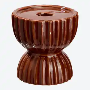 Kerzenhalter mit Rillen, Ø ca. 9,5 cm
