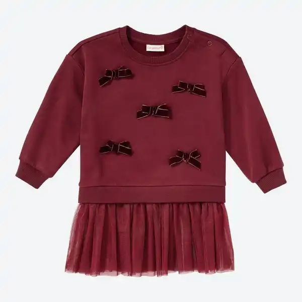 Bild 3 von Baby-Mädchen-Kleid mit Samt-Schleifen