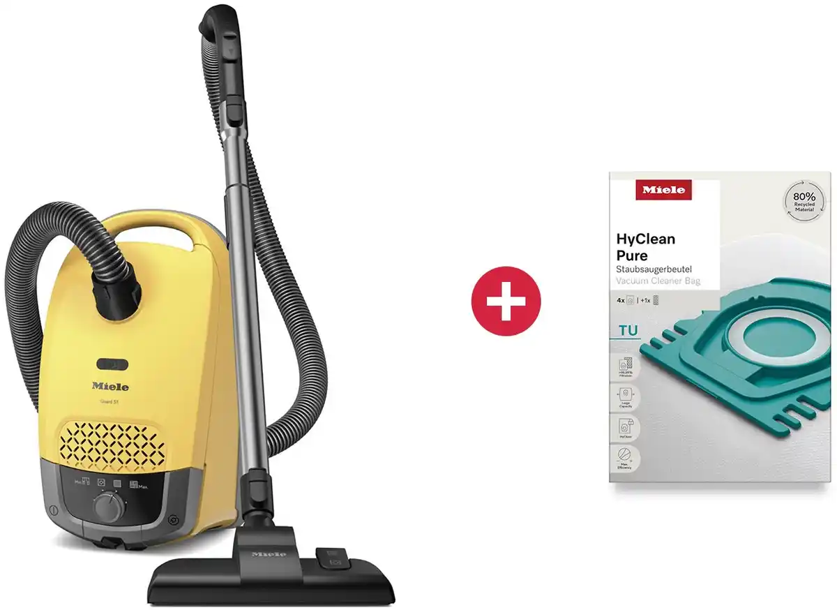 Bild 1 von Guard S1 Bodenstaubsauger sunsetgelb + Dein Geschenk: Miele TU HyClean Pure Staubsaugerbeutel