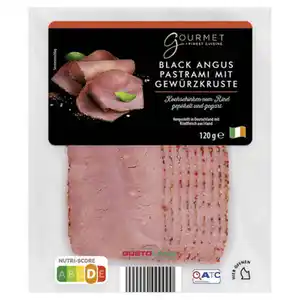 GOURMET FINEST CUISINE Black Angus Pastrami 120 g, Gewürzkruste