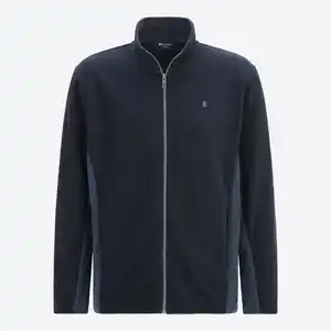 Herren-Fleecejacke mit Stehkragen und Stickerei