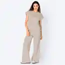 Bild 1 von Damen-Stoffhose mit elastischem Bund und weitem Bein