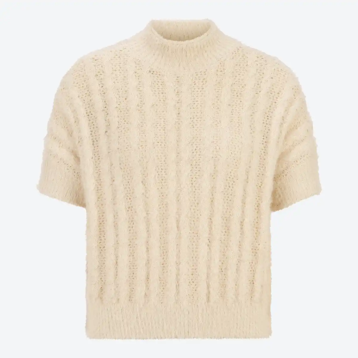 Bild 3 von Damen-Zopfpullover mit Stehkragen und Lurex-Effektgarn
