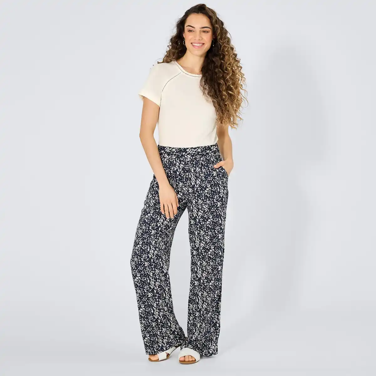 Bild 1 von Damen-Stoffhose mit elastischem Bund