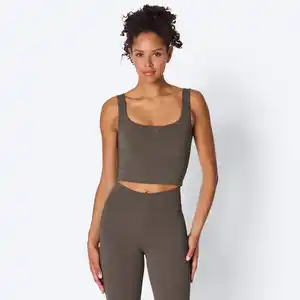 Damen-Crop-Top mit schmalen Trägern