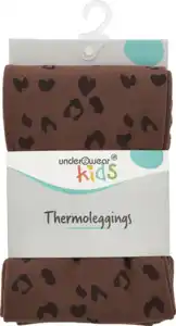 under2wear kids Thermoleggings dunkelbraun Allover Print 134/140