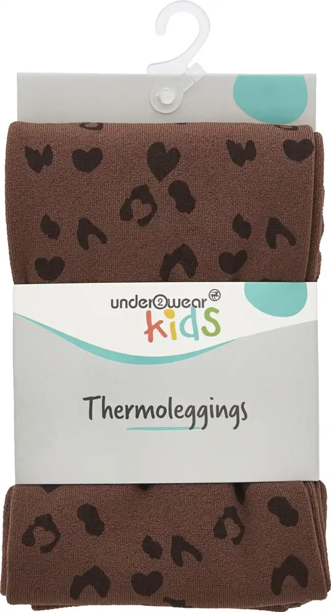 Bild 1 von under2wear kids Thermoleggings dunkelbraun Allover Print 134/140