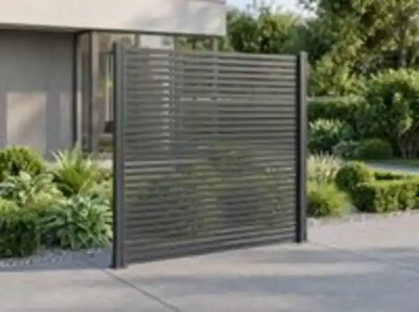 Bild 2 von Hardin 1fachgut Premium Aluminium-Rhombus-Sichtschutzzaun CORTINA - 1x Element + 2x Pfosten - Anthrazit
