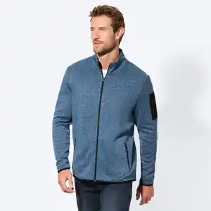 Herren-Fleecejacke mit Stehkragen