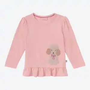 Baby-Mädchen-Shirt mit Rüschen am Saum