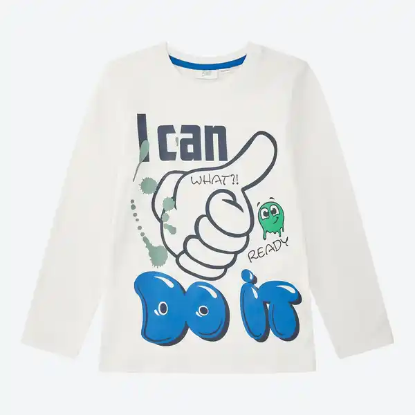 Bild 3 von Kinder-Jungen-Langarmshirt mit Frontaufdruck