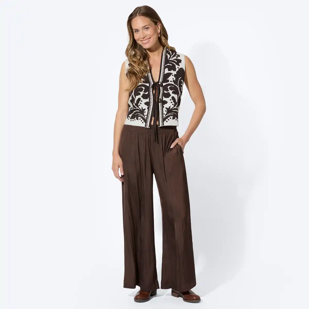 Bild 1 von Damen-Hose mit Crincle-Struktur