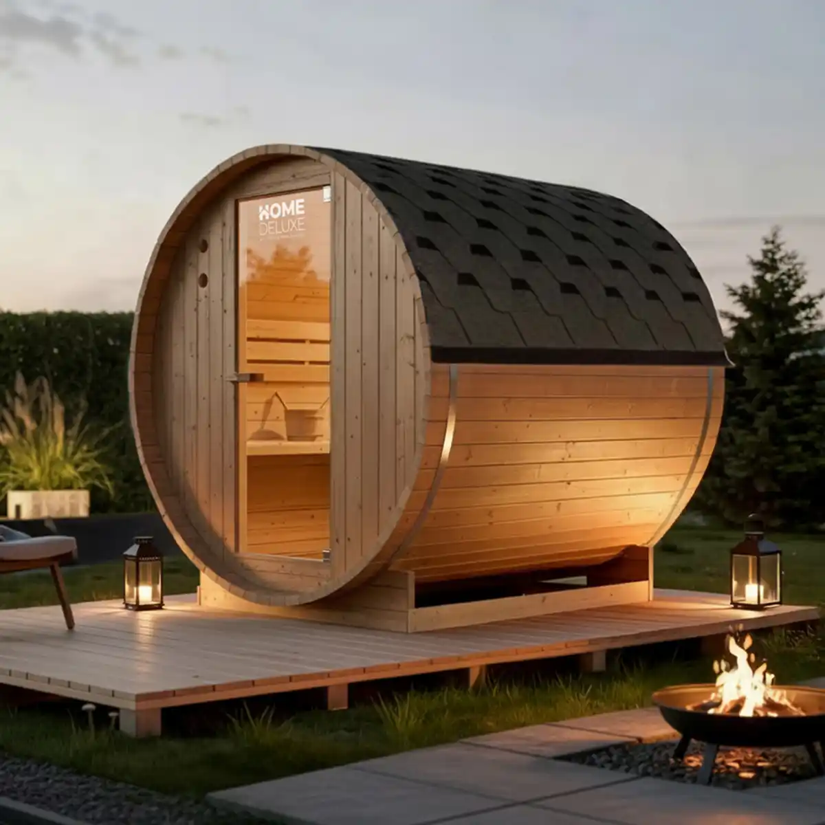 Bild 1 von Home Deluxe Outdoor Fasssauna LAHTI L