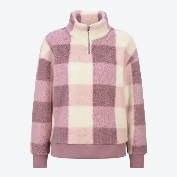 Bild 3 von Damen-Homewear-Fleece-Troyer mit Stehkragen