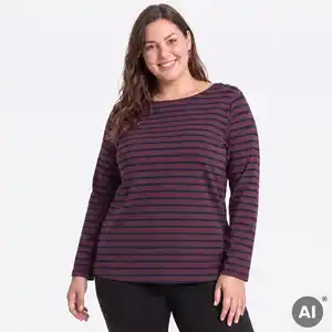 Damen-Pullover mit Bootausschnitt, große Größen