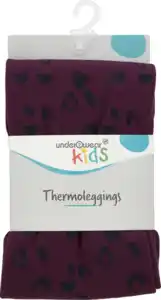 under2wear kids Thermoleggings beere/navy Allover Print 122/128