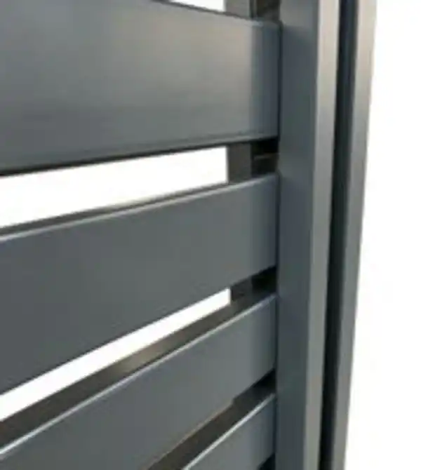 Bild 2 von Hardin 1fachgut Premium Aluminium-Rhombus-Sichtschutzzaun CORTINA - 5x Element + 6x Pfosten - Anthrazit