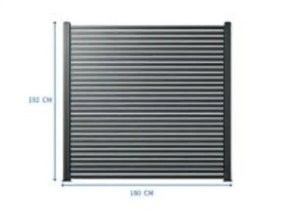 Bild 3 von Hardin 1fachgut Premium Aluminium-Rhombus-Sichtschutzzaun CORTINA - 1x Element + 2x Pfosten - Anthrazit
