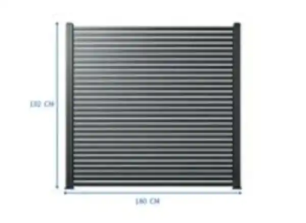 Bild 3 von Hardin 1fachgut Premium Aluminium-Rhombus-Sichtschutzzaun CORTINA - 1x Element + 2x Pfosten - Anthrazit