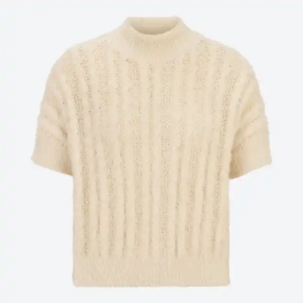 Bild 2 von Damen-Zopfpullover mit Stehkragen und Lurex-Effektgarn