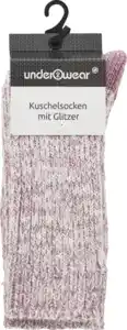 under2wear Kuschelsocken mit Glitzer rosa Mel. 39/42