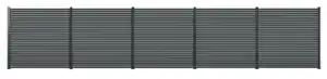 Hardin 1fachgut Premium Aluminium-Rhombus-Sichtschutzzaun CORTINA - 5x Element + 6x Pfosten - Anthrazit