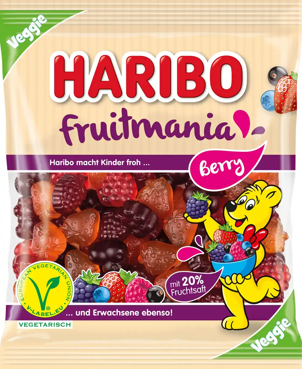Bild 1 von Haribo Fruchtgummi Fruitmania Berry Veggie, 160 g