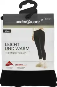 under2wear Leggings leicht und warm Thermolite (LYCRA) schwarz M (40/42)