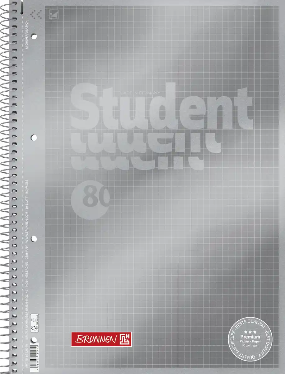 Bild 3 von BRUNNEN Collegeblock Metallic A4 Liniert