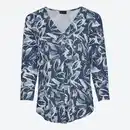Bild 1 von Damen-Langarmshirt mit V-Ausschnitt und Falte vorne