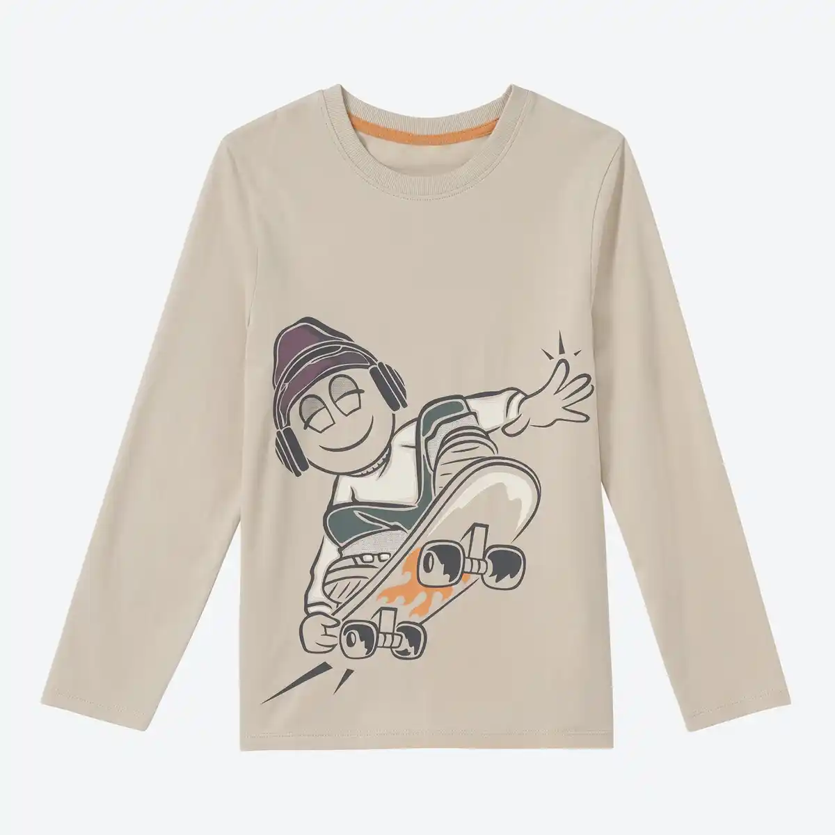 Bild 1 von Kinder-Jungen-Langarmshirt mit Frontaufdruck
