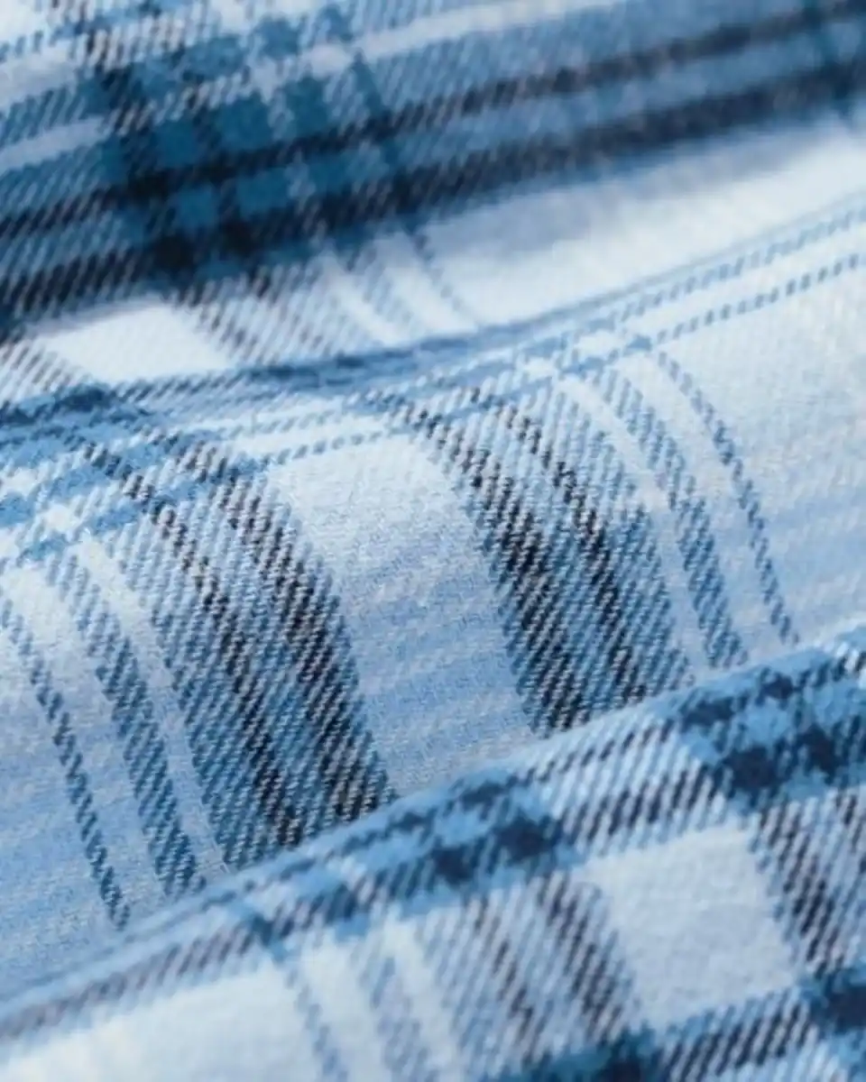 Bild 3 von Herrenpyjama, kariert mittelblau