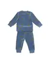 Bild 2 von Babypyjama, Velours, Dino blau