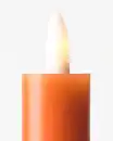 Bild 2 von LED-Dinnerkerze, ⌀ 2,5 × 27,3 cm, Rippenstruktur, Orange