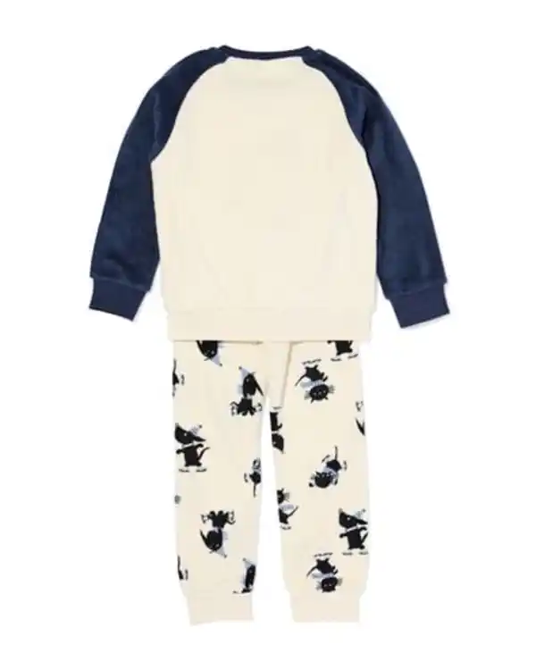 Bild 2 von Takkie-Kinderpyjama, Fleece eierschalenfarben