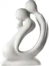 Bild 1 von GILDE Dekofigur Skulptur Kuss, weiß (1 St), Dekoobjekt, Höhe 42 cm, handgefertigt, aus Keramik, Wohnzimmer