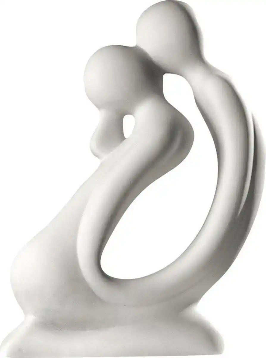 Bild 1 von GILDE Dekofigur Skulptur Kuss, weiß (1 St), Dekoobjekt, Höhe 42 cm, handgefertigt, aus Keramik, Wohnzimmer