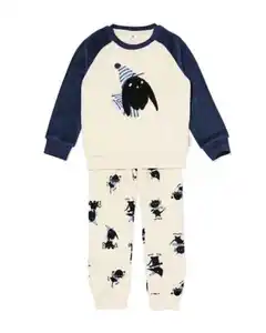 Takkie-Kinderpyjama, Fleece eierschalenfarben