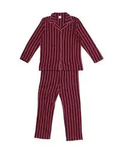 Kinderpyjama mit Streifen braun