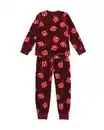 Bild 3 von Kinderpyjama, Velours, Obst rot