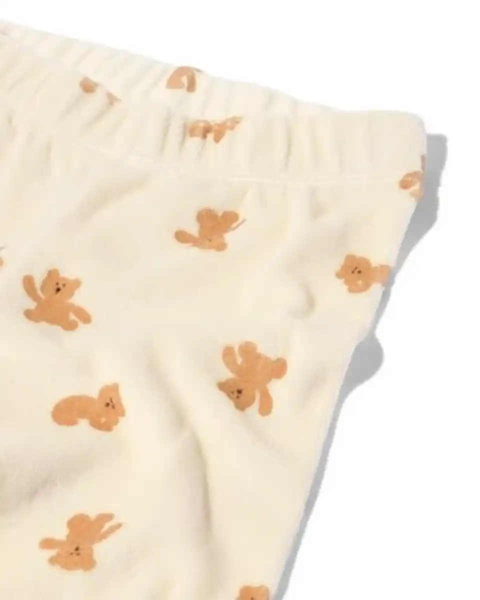 Bild 4 von Babypyjama, Velours, Bären naturfarben