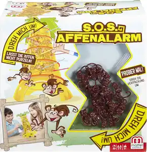 Mattel Games S.O.S. Affenalarm, Kinderspiel, Familienspiel, 1 Stk