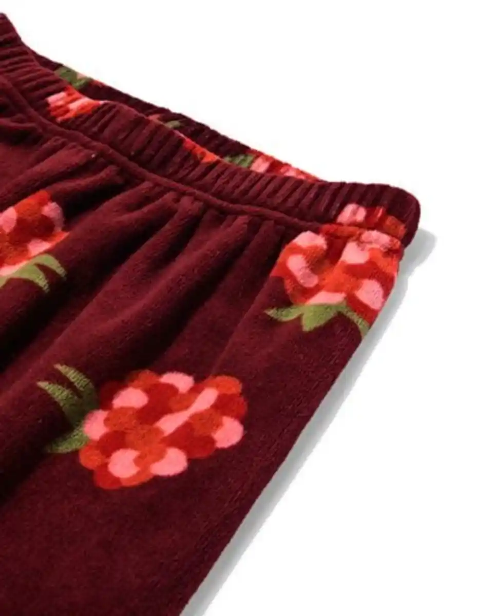 Bild 4 von Kinderpyjama, Velours, Obst rot